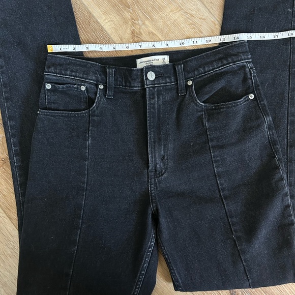 Abercrombie & Fitch High Rise Skinny Split Seam Back Denim 28 R 6 - Picture 5 of 8
